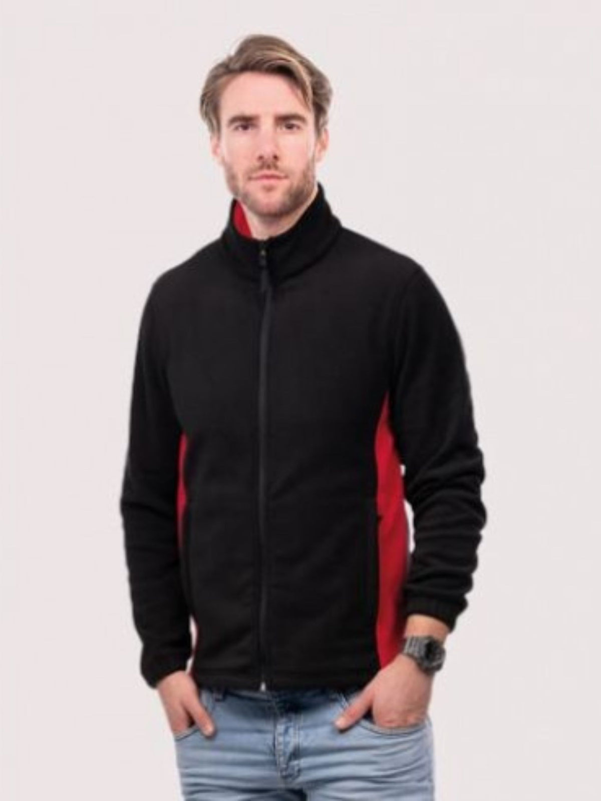 Two Tone Full Zip Fleece Jacket